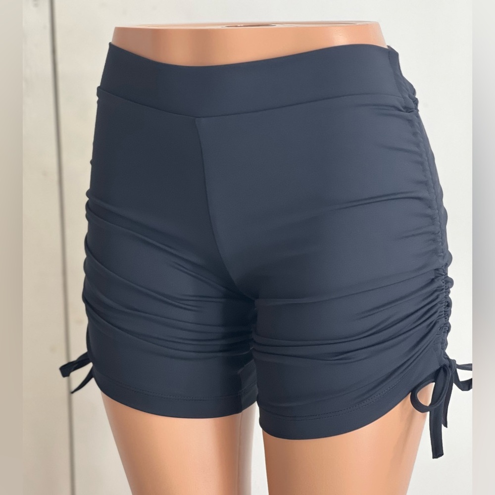 Black Hot Yoga shorts swim short Long Compression  Made in USA SXYfitness